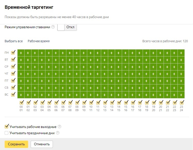 Временной таргетинг Временной таргетинг